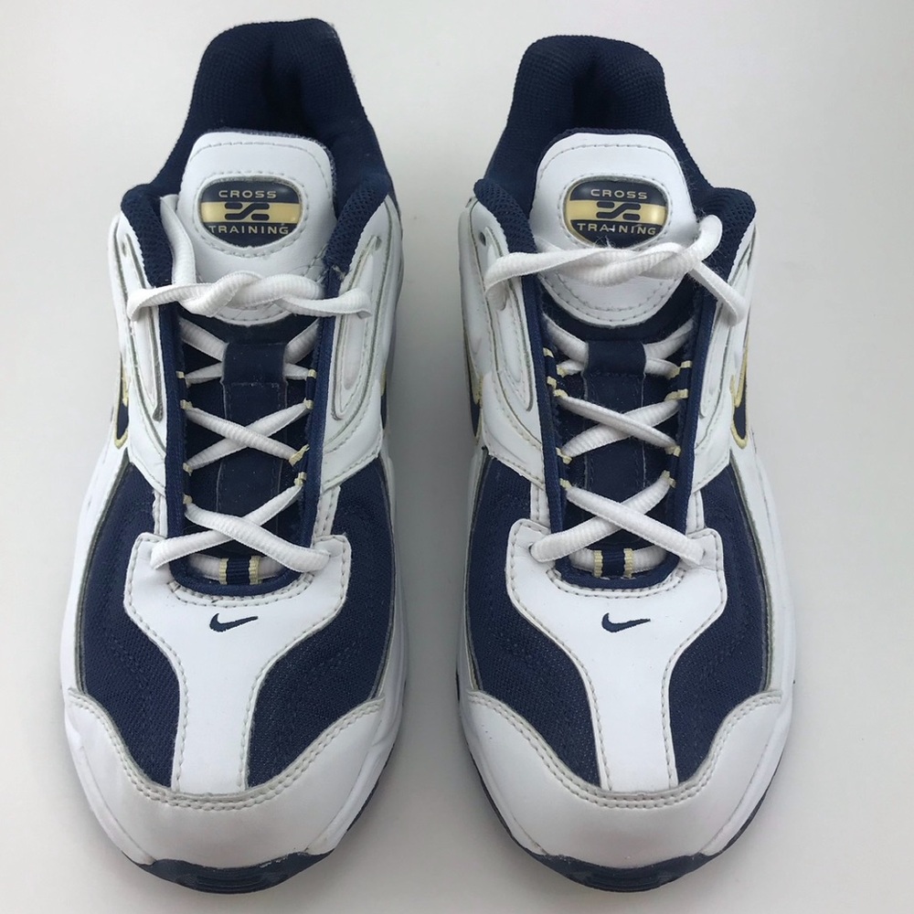 Nike Air Y2K Chunky Dad Sneakers White Navy Gold Women 7.5 2002